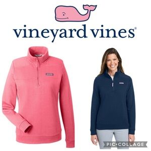 VINEYARD VINES - QUARTER-ZIP PULLOVER SHEP SHIRT 💯% Cotton Women’s sizeMedium